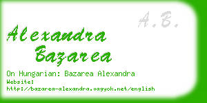 alexandra bazarea business card